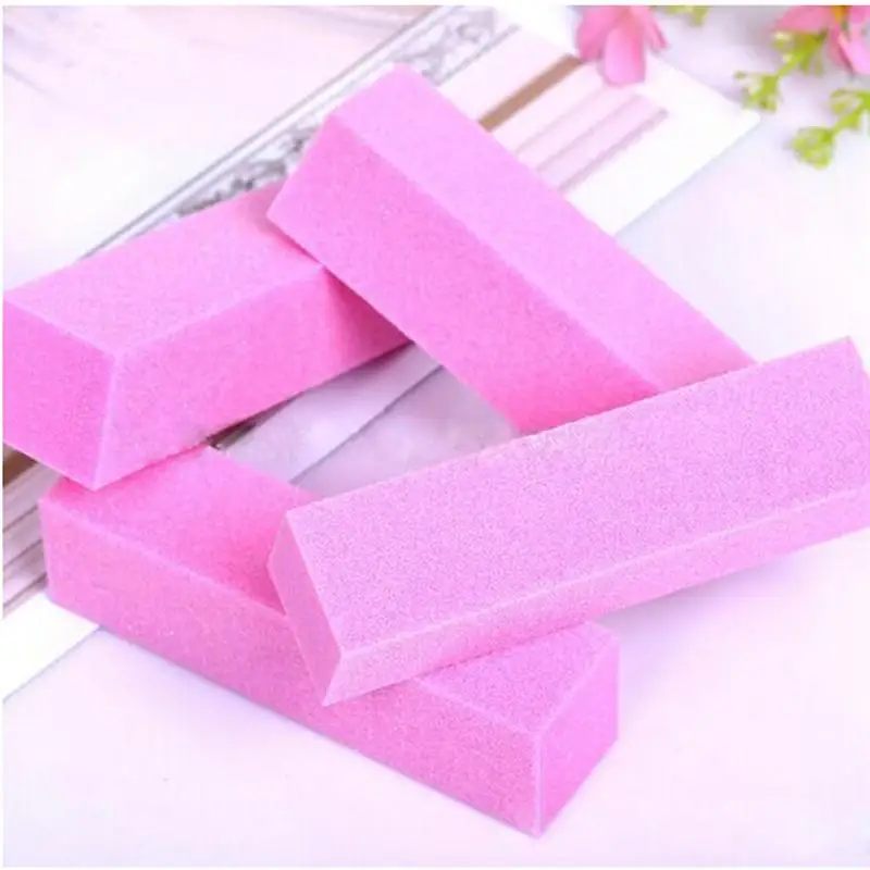 1Pc Nail Buffer File Pink Sponge Sandpaper Emery Block Polishing Grinding Manicure Pedicure tool | Красота и здоровье