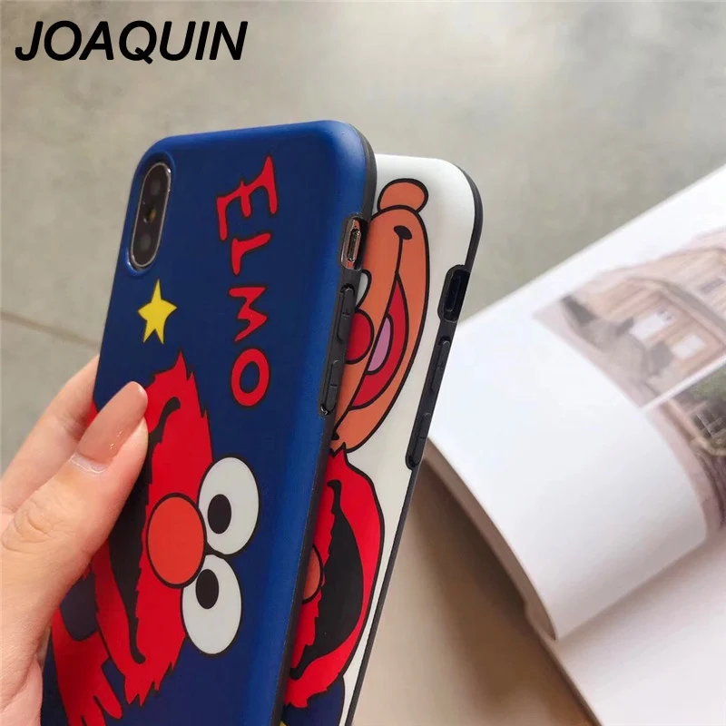 Hot Sesame Street Cute Cartoon Elmo soft IMD cover case for iphone 7 7plus 6 S 6s plus 8 8plus X phone cases |