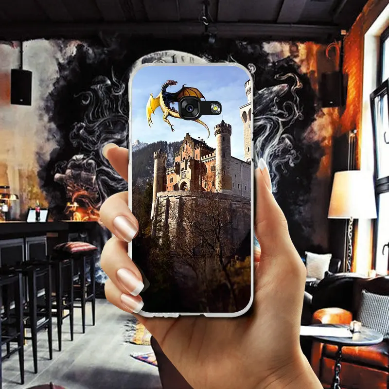 Игры Дракон рыцарь иллюстрацией для Samsung Galaxy A3 A5 A7 J1 J2 J3 J4 J5 J6 J7 2016 2017 2018 мягкий из