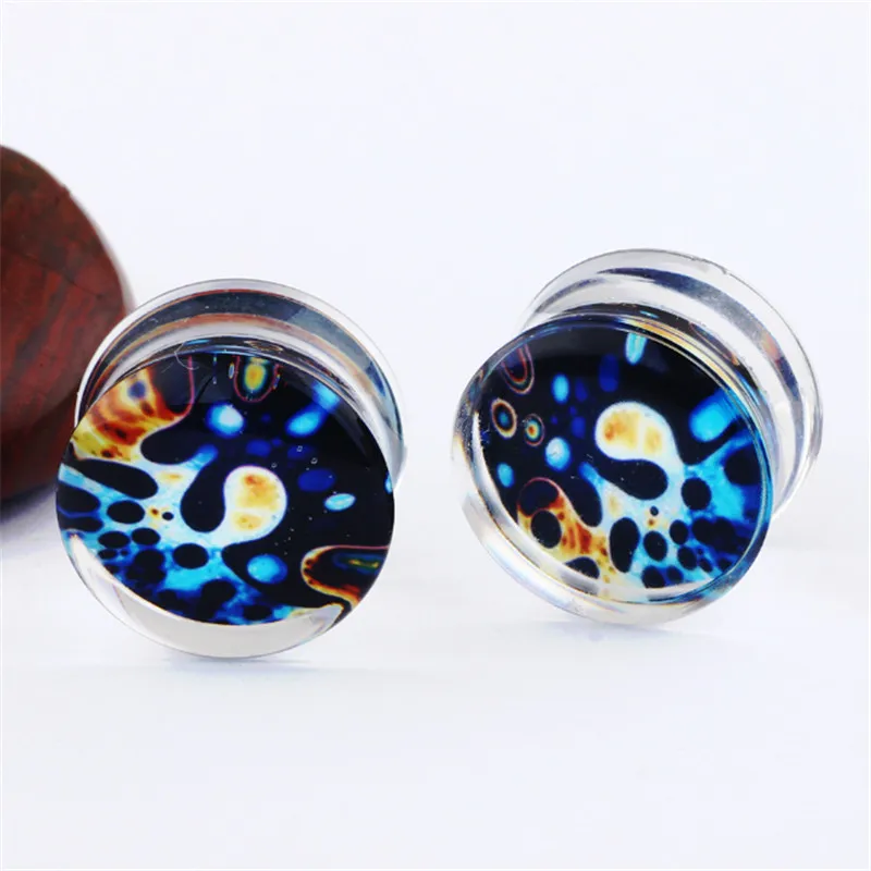 2PCS New Arrival Fashion Acrylic Punk Ear Plugs Tunnels Screw Fit Expansion Gauges Women Men Piercing Body Jewelry | Украшения и