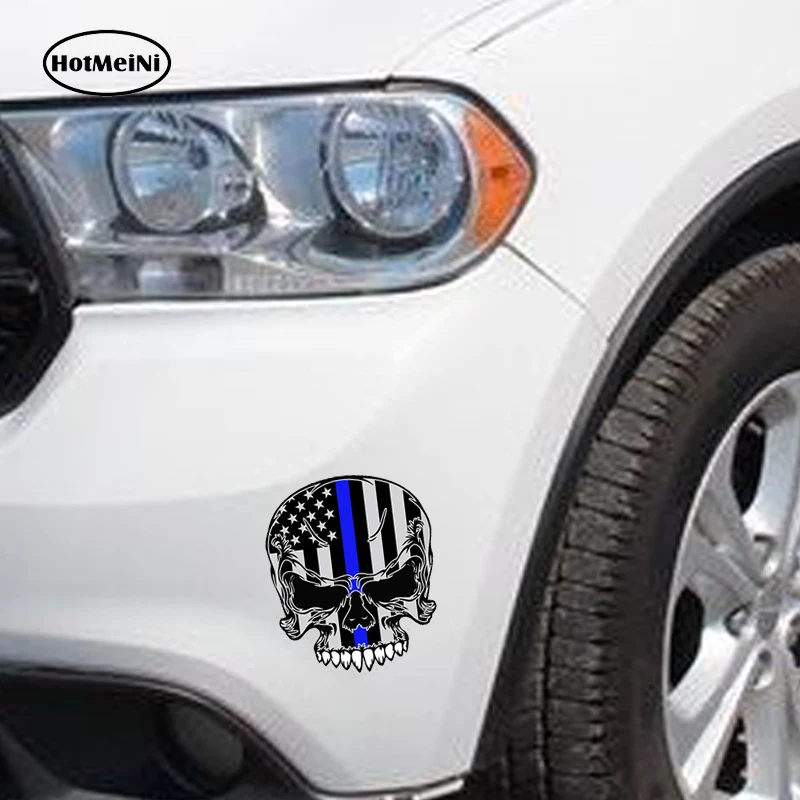 HotMeiNi синяя линия Череп стикер США BTB полиция виниловая чашка кулер второй 2A