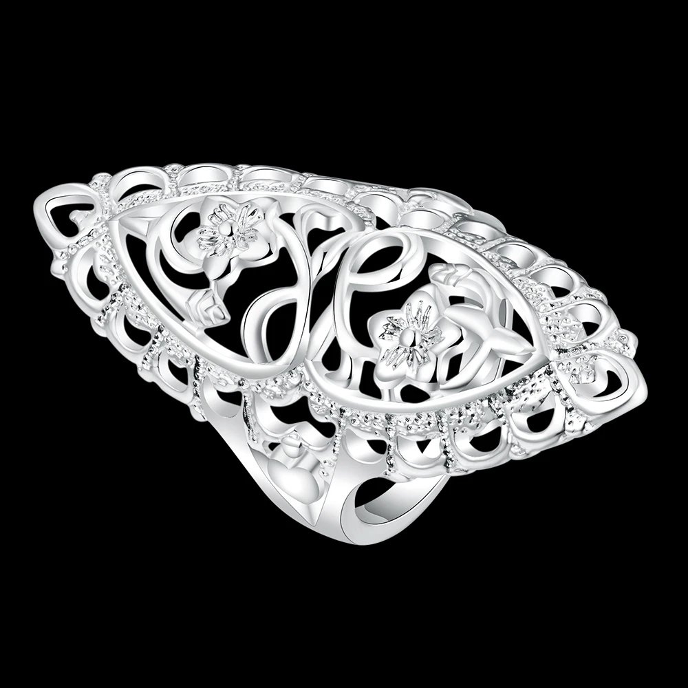 

Vintage 925 Sterling Silver CZ Cubic Zirconia Jewelry Wedding Ring Gift Female Ring Free Shipping Wholesale Size 7 8