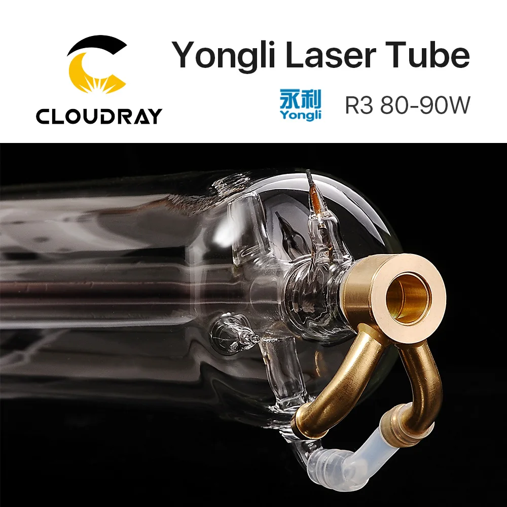 Cloudray Yongli R3 80 Вт CO2 лазерная трубка Деревянный чехол Упаковка Длина 1250 Dia. мм для