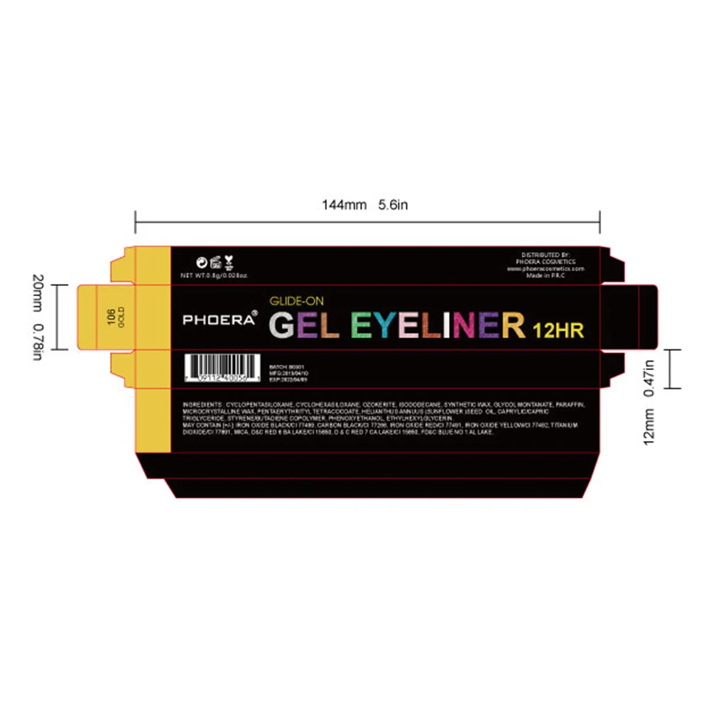 Новое 12 цветное матовое стекло с перламутровым эффектом подводка для глаз легко