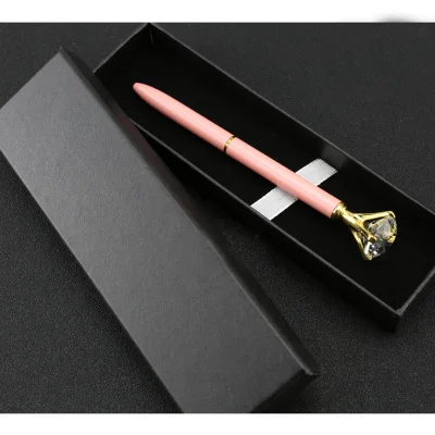 pink 1 12 шт./партия, Заказная Алмазная шариковая ручка, подарок на выпускной День учителя, Юбилейный сувенир, подарок подружки невесты на свадьбу - Цвет: pink 1