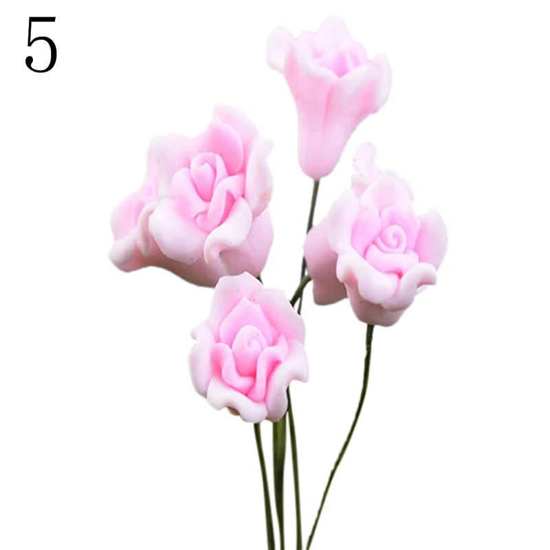 Миниатюрные аксессуары сделай сам 5 шт./лот Подсолнух роза цветок фея сад