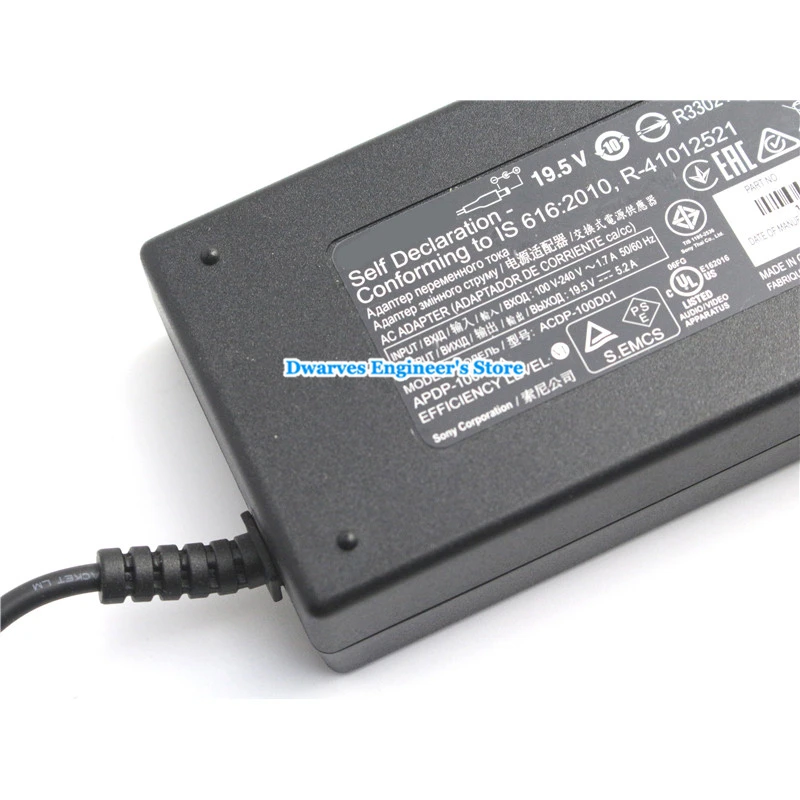 Натуральная ACDP-100D01 19,5 V 5.2A 101W ТВ адаптер переменного тока для sony KDL-43W800C KDL-42W706B KDL-43W809C KDL-43W755C KDL42W706B KDL43W829B