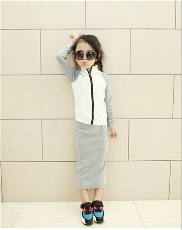 2PCS tops+skirt Toddler girl clothes full sleeve coat girl tracksuit baby girls clothes kids clothes sets children clothing