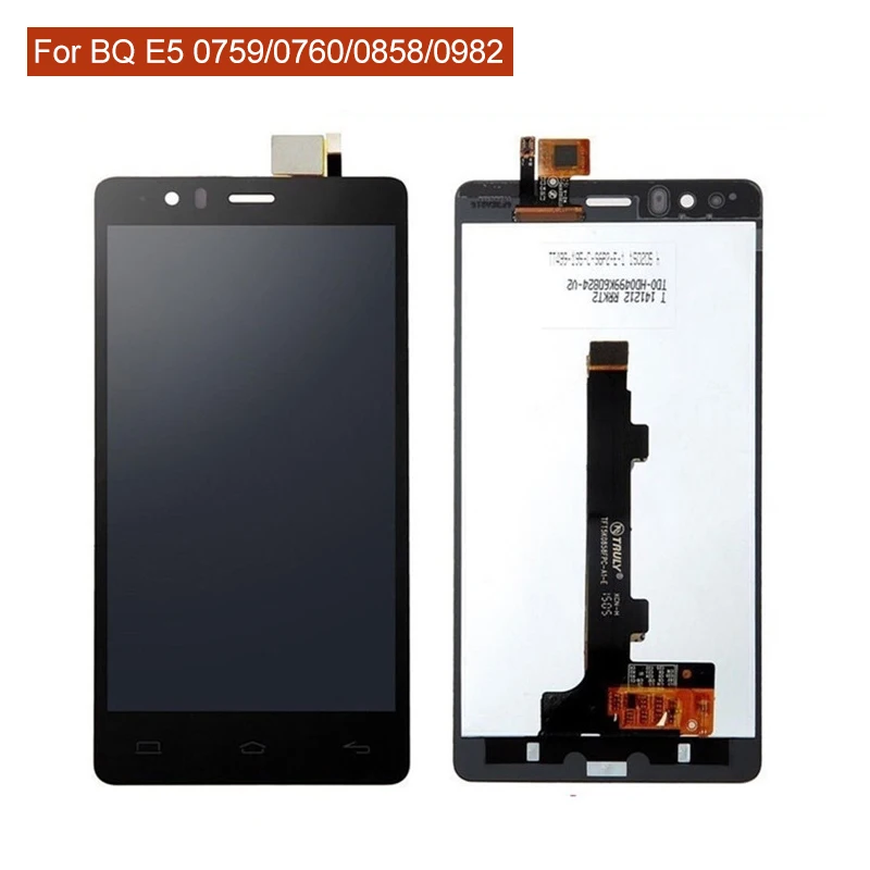 Для Bq Aquaris E5 Tft5K0982Fpc A2 E/Ips5K0759Fpc A1 E/Tft5K0858Fpc E/Ips5K0760Fpc E Lcd + сенсорный экран с/без рамки|lcd