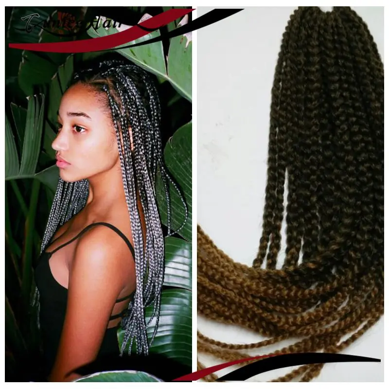 afro twist braid hair synthetic braiding box braids kinky extensions100g Hot women |