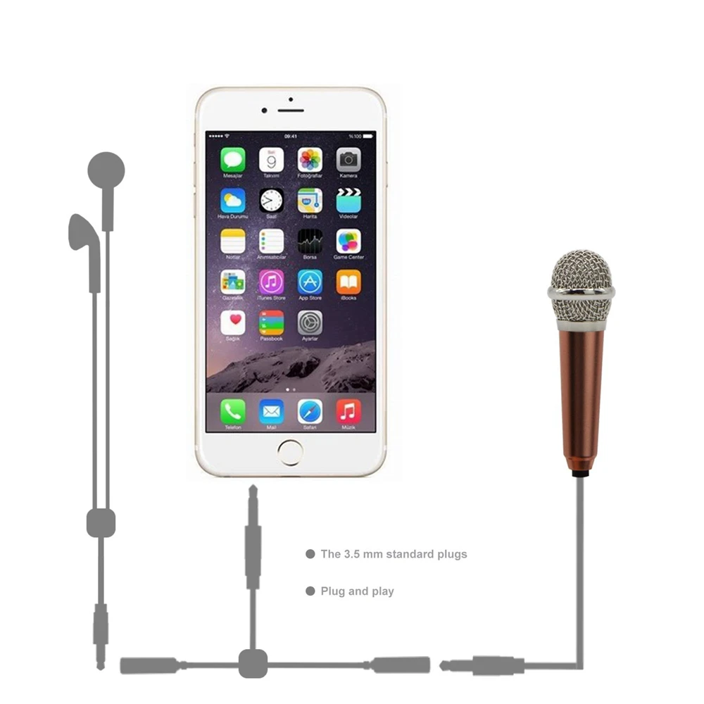 FREZEN MINI Jack 3 5 мм Studio Lavalier профессиональный микрофон ручной для мобильного телефона
