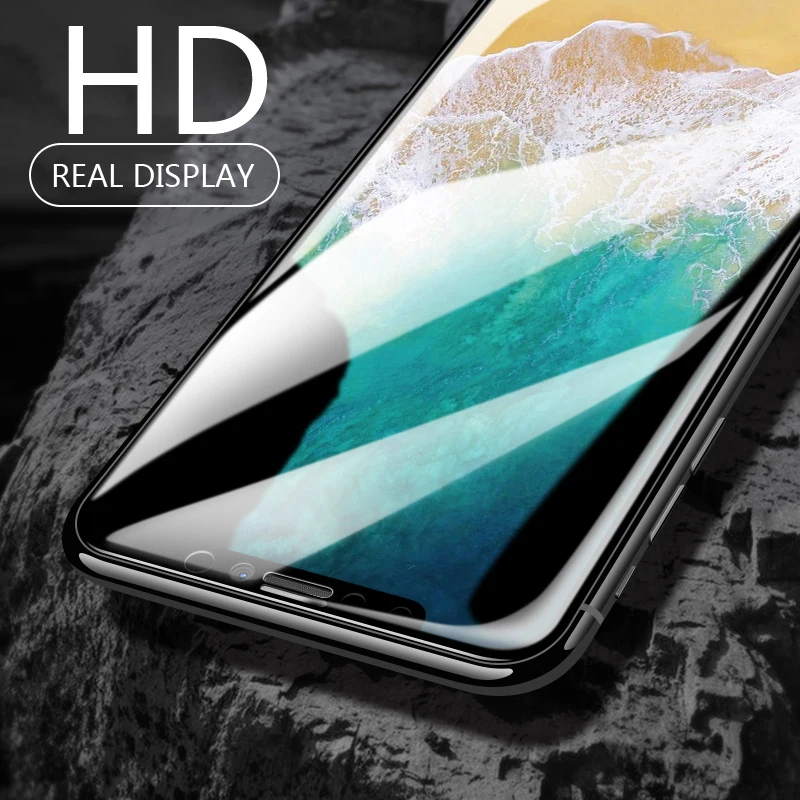 Закаленное стекло с изогнутыми краями iONCT 6D для iphone X glass твердость 9H полное покрытие iphone X XR XS 11 Pro max Защитная пленка для мобильного HD пленка