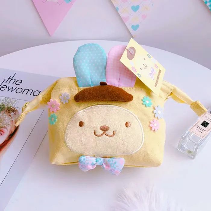 Мультяшные японские косметички hello kitty My Melody Cinnamoroll для собак, пудинга, собак, дорожные сумки для хранения, сумки для девочек, косметички, чехол-карандаш