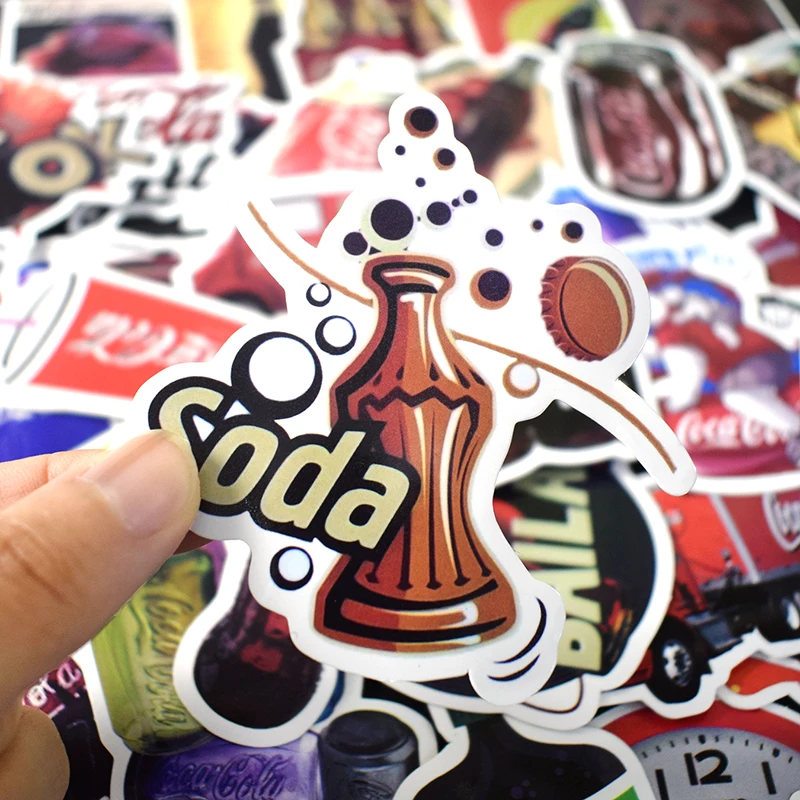 50 шт. Ретро забавные Cola наклейки s для ноутбука багаж мотоцикл телефон автомобиль Стайлинг велосипед DIY водонепроницаемые наклейки-Граффити стикер