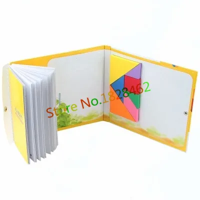 72/132 Магнитные пазлы Tangram детские игрушки вызов вашему IQ a Montessori развивающая