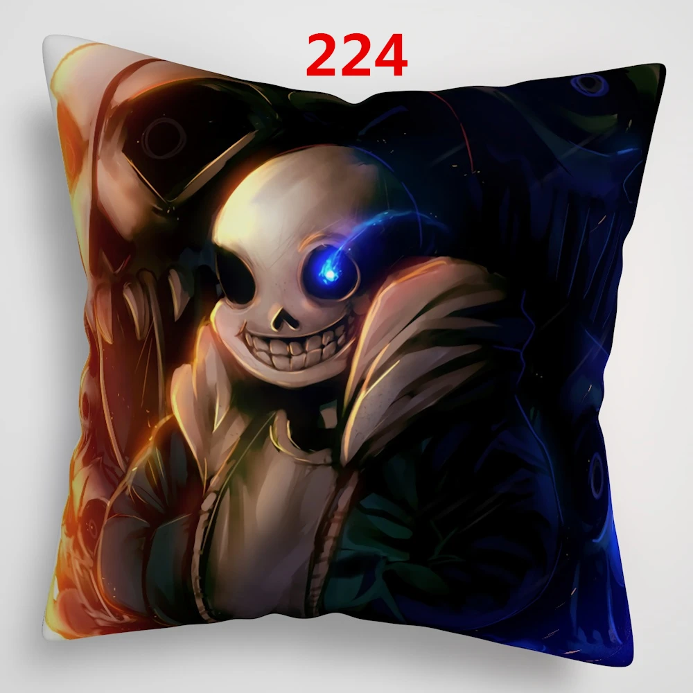224 Suef Аниме Манга Undertale аниме двусторонний чехол для подушки 16x16 дюймов 40x40 см - Цвет: 224