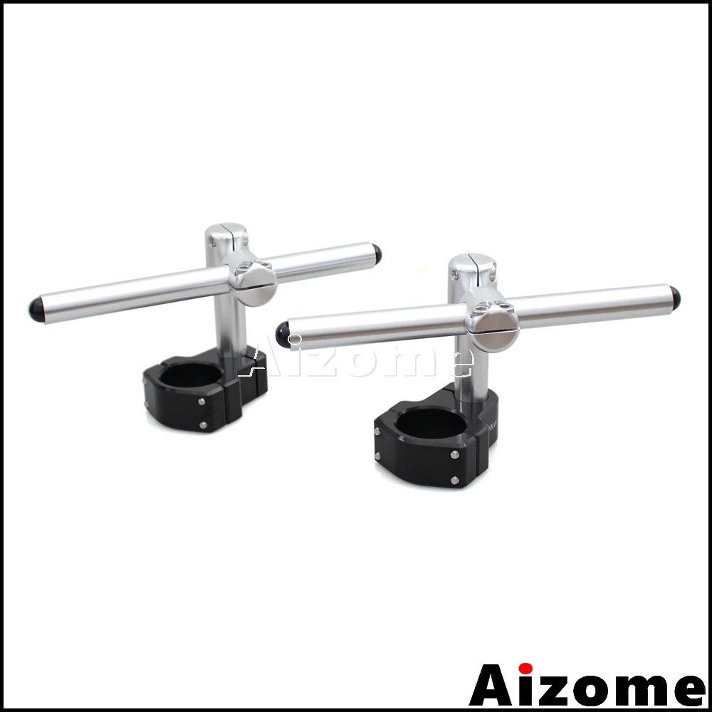 Универсальный Регулируемый Алюминиевый зажим CNC на руль мотоцикла для вилки 50 мм