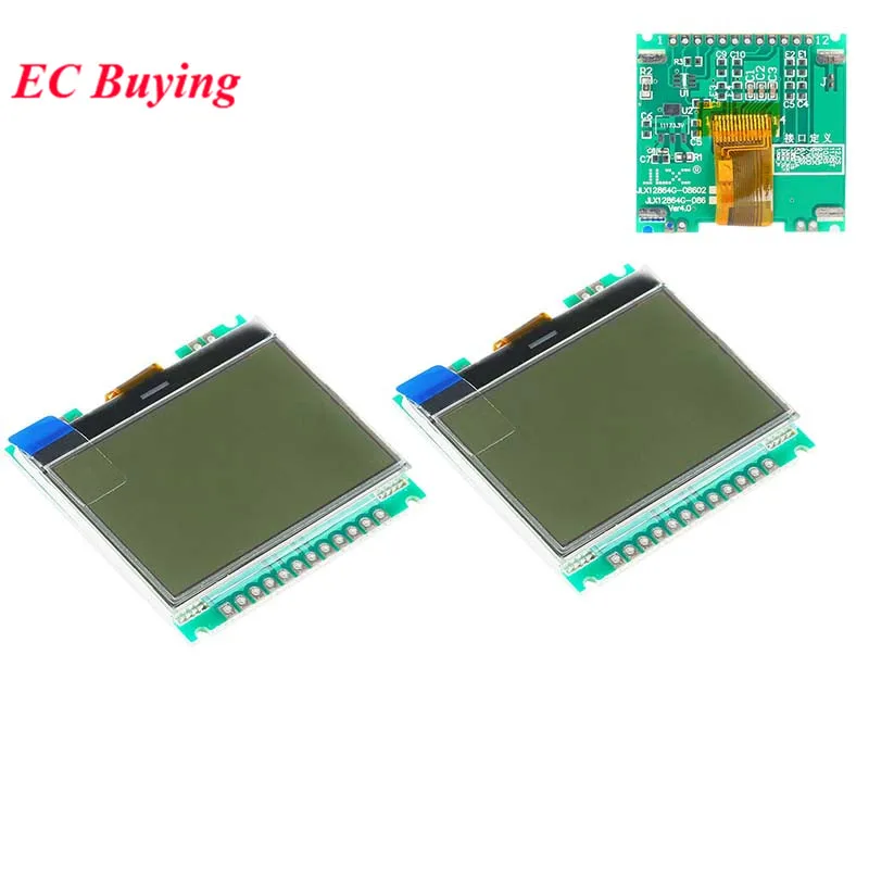 each type one pc 12864G-086-P 128X64 серийный SPI подсветка COG ЖК-дисплей модуль экран 12864 матричный модуль Встроенный LCM 128*64 3,3 V 5V - Цвет: each type one pc