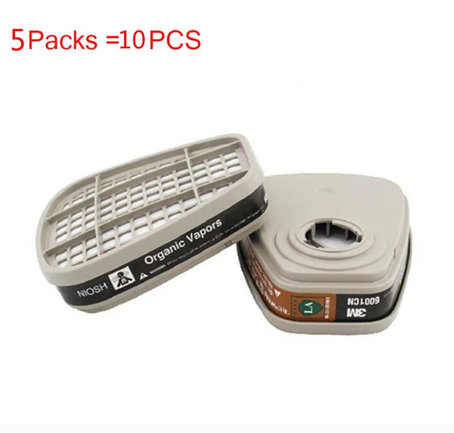 10PCS(5Pair) 2/4/10/20 шт. 3 м 6001CN фильтр коробки Краска в баллоне-распылителе пылевой фильтр коробки 6200 противогаз 7502 маска принадлежности для фильтра - Цвет: 10PCS(5Pair)