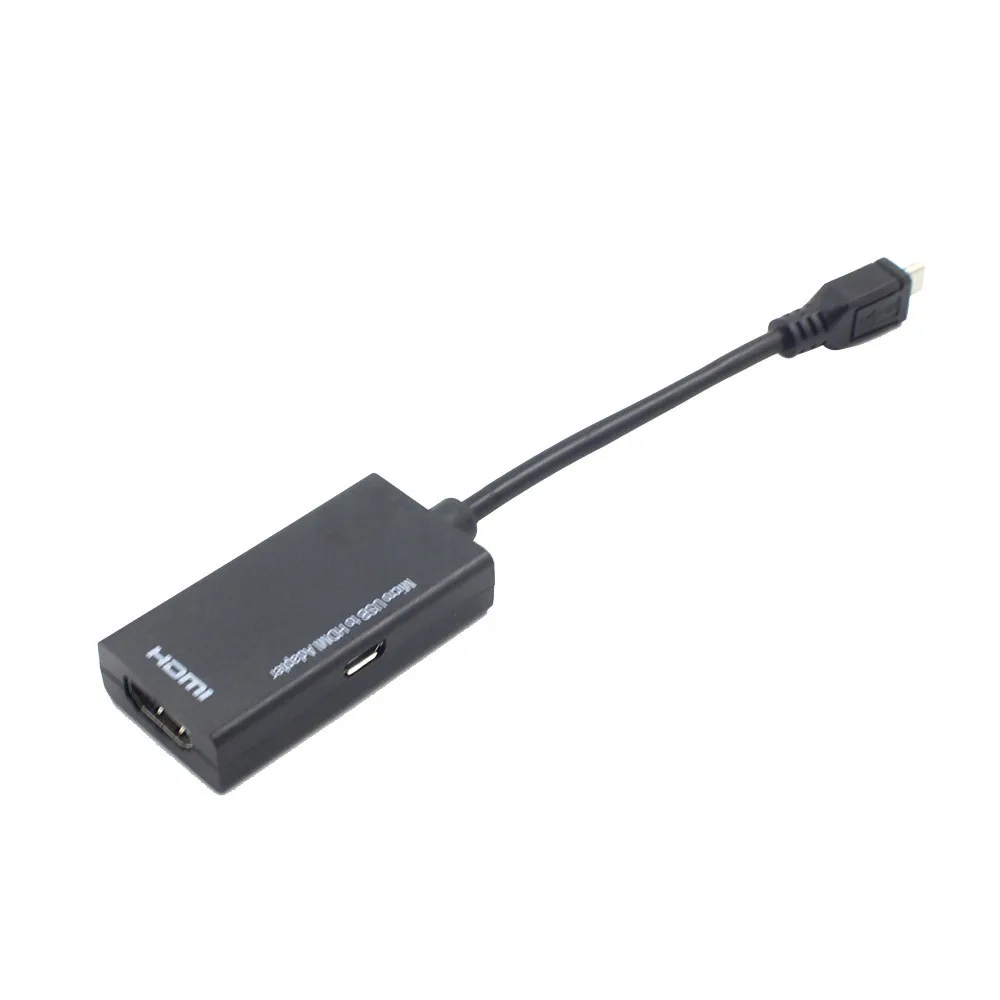 Высококачественный HDMI кабель адаптер Micro USB к ТВ короткий для LG HTC Sony SamSung HDTV черный