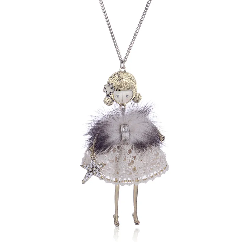 Эмалированная подвеска-ожерелье модные куклы-подвески длинное ожерелье и кулон