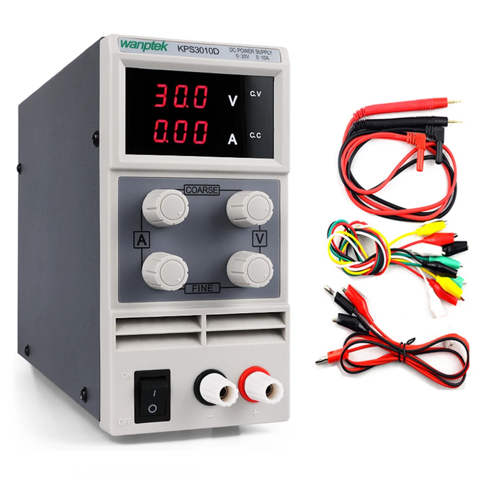 KPS3010D Мини светодиодный цифровой Регулируемый источник питания постоянного тока 0~ 30V 0~ 10A, 110 V-220 V, 30V 10A импульсный источник питания 0,1 V/0.01A
