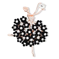 fashion party girl boutonniere brooch elegant ballerina brooches collar pin costume