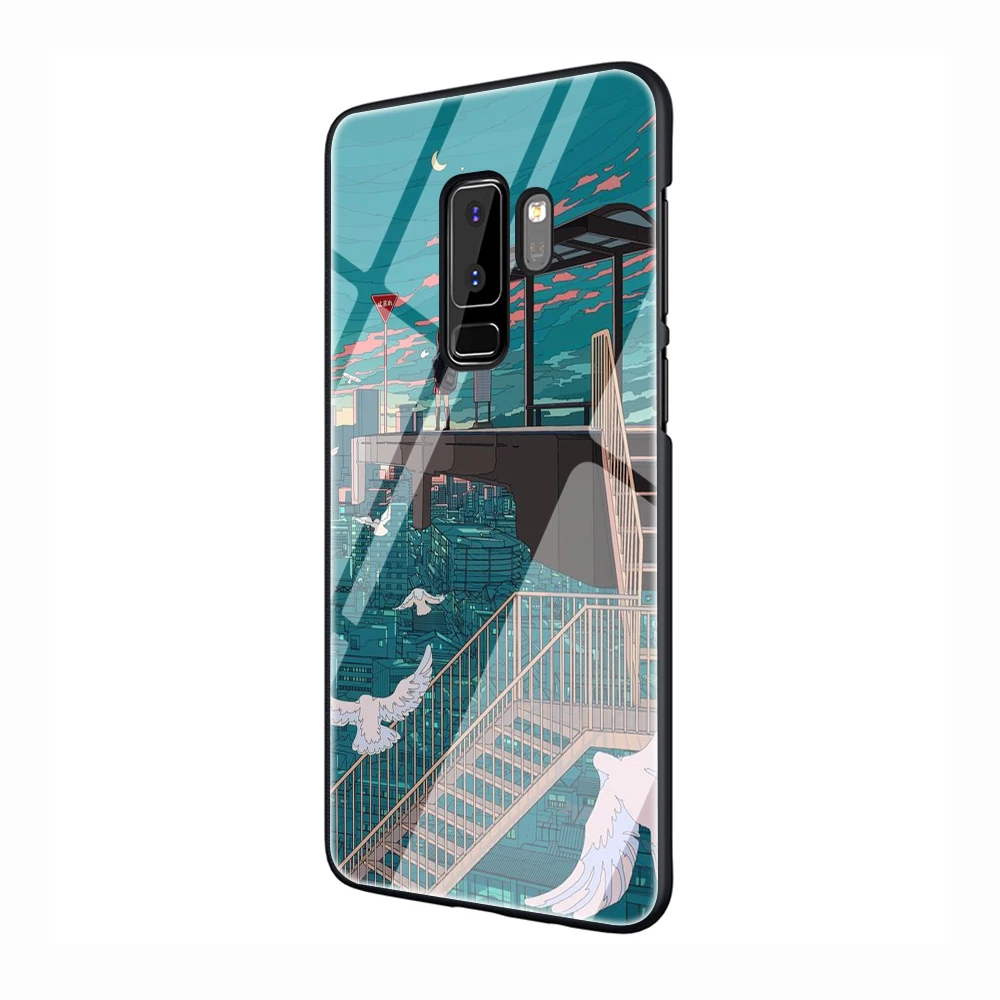 G3 Ukiyo e японский стиль искусство закаленное стекло чехол для телефона samsung Galaxy S7 edge S8 Note 8 9 10 Plus A10 20 30 40 50 60 70 - Цвет: G3