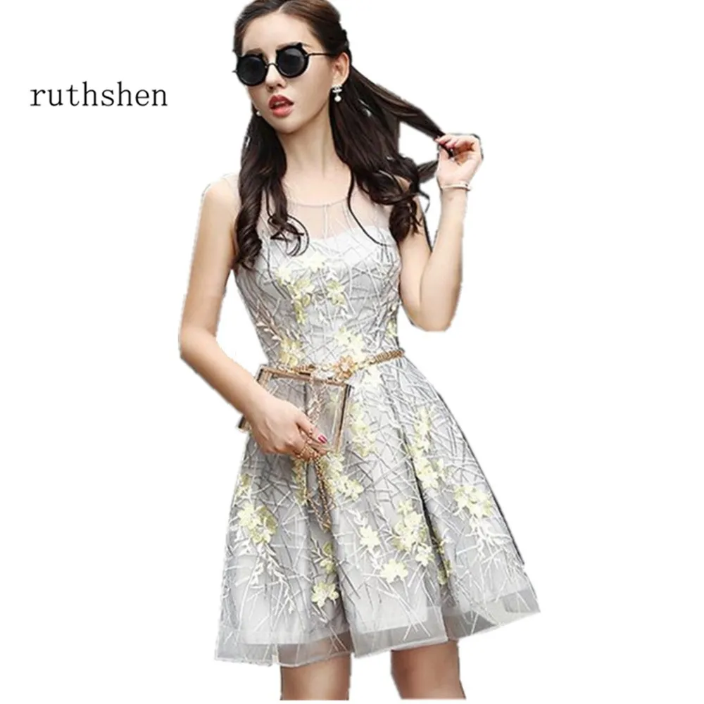 Ruthshen Корея Короткие платья выпускного вечера 2018 Новое поступление коктейльное