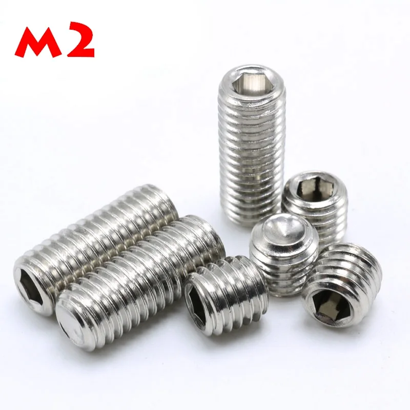 200 шт./лот 304 нержавеющая сталь M2X2/2 5/3/4/5/6/8/10/12/14/16 Шестигранная головка винтовые