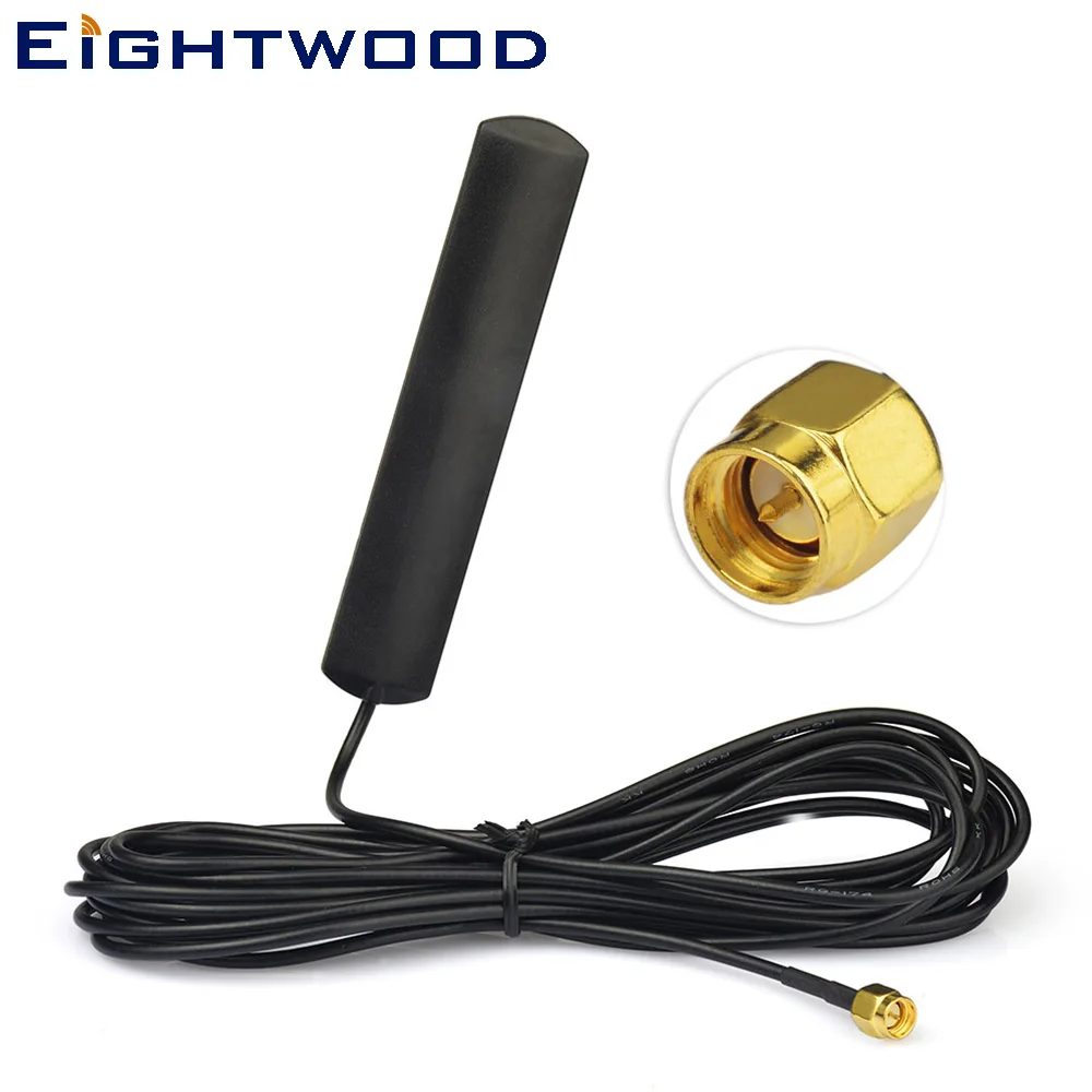 Eightwood 433 МГц 2 5 дБи длинный диапазон SMA разъем Штекерный Разъем Антенна для