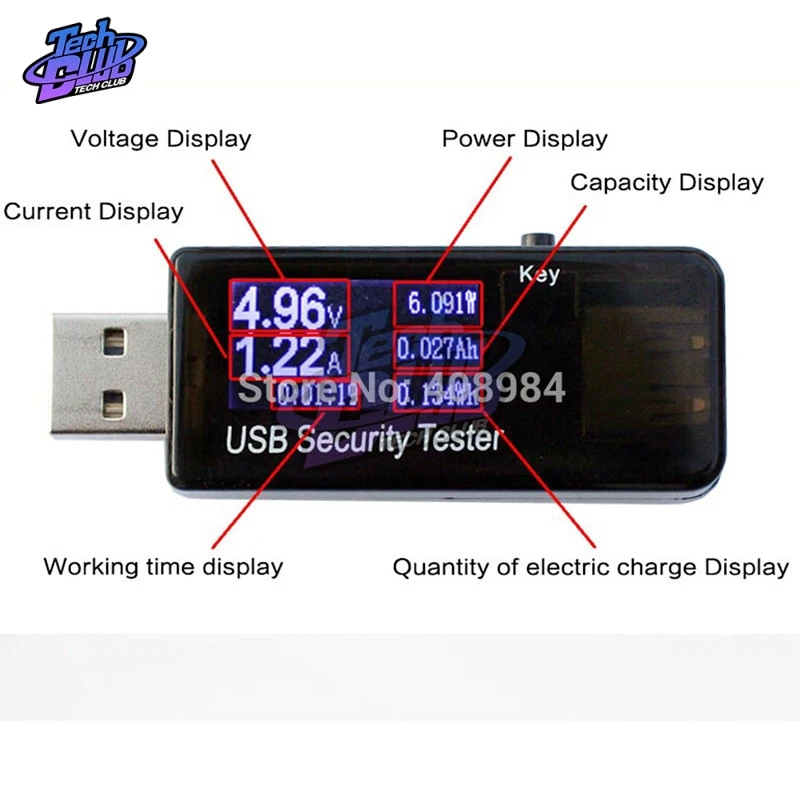 3-в-30в 6-в-1 USB тестер напряжения и тока с ЖК-дисплеем быстрое зарядное устройство