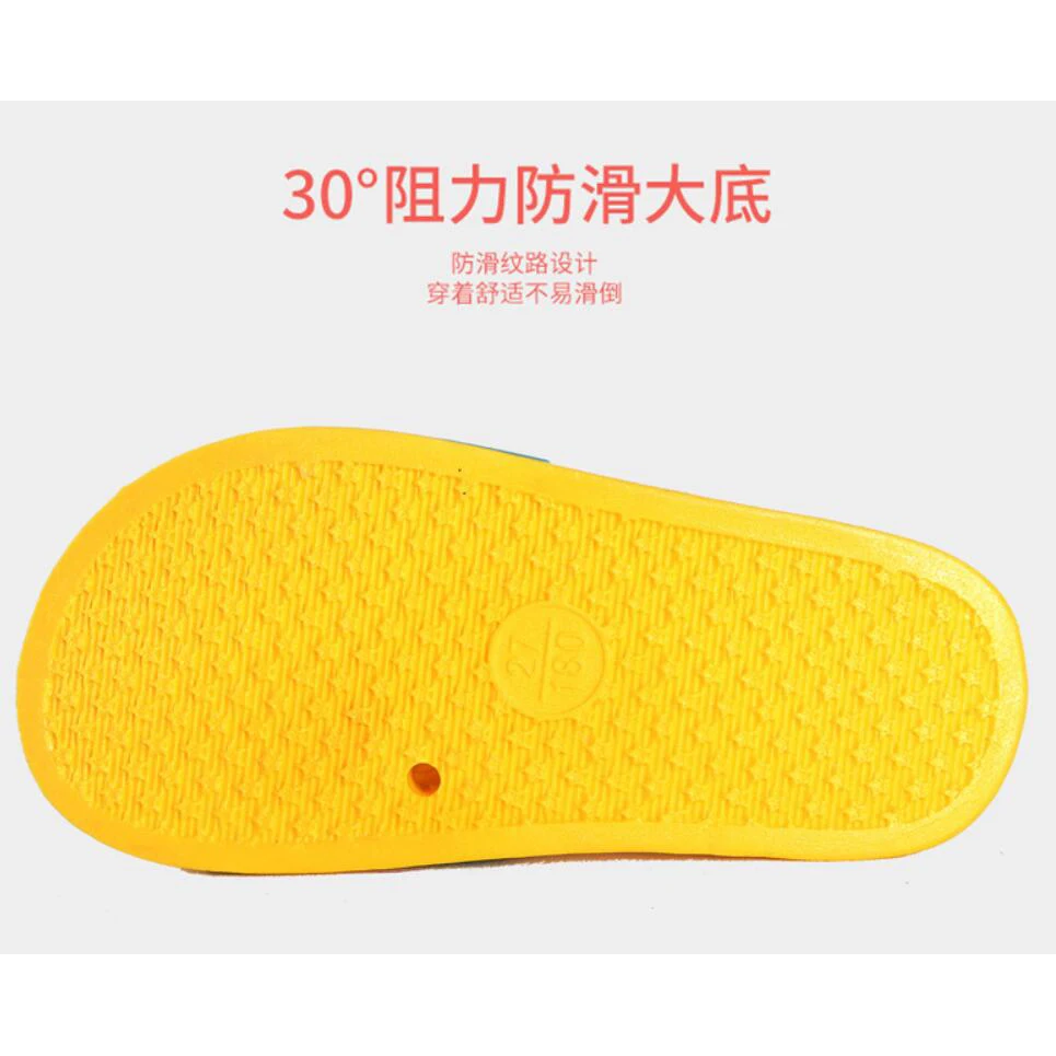 Шлепанцы детские с мультяшным рисунком ПВХ Нескользящие пляжные сандалии обувь