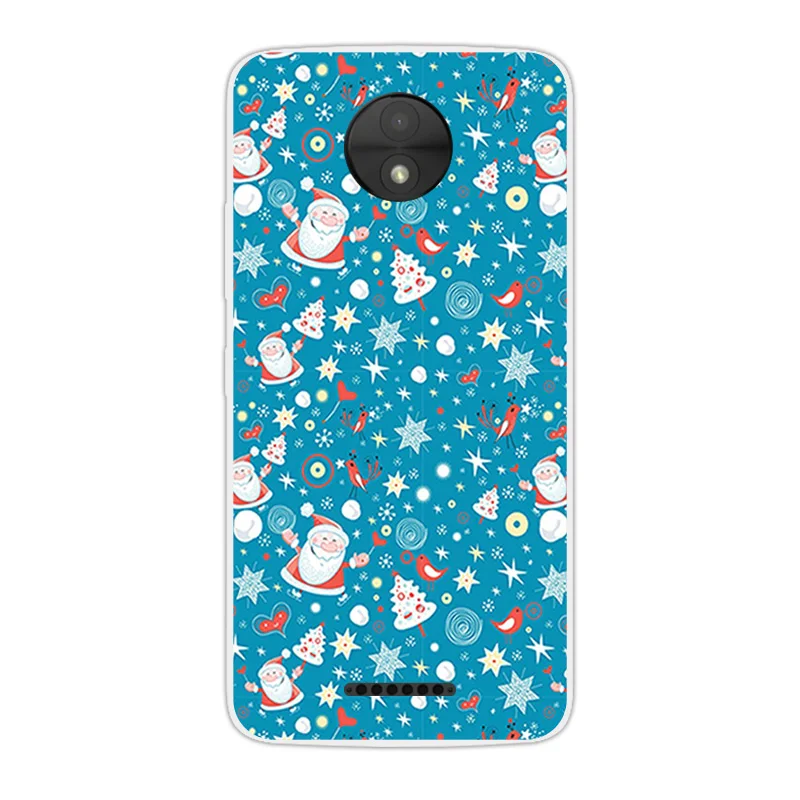 Чехол для телефона Motorola Moto C TPU Дизайн рождественского сезона Ультратонкий чехол