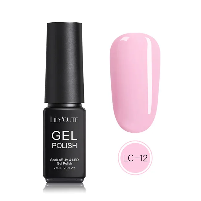 LC 12 LILYCUTE 146 разноцветный Гель-лак для ногтей Полировка для ногтей Светодиодный УФ гель лак для ногтей, Маникюр Soak Off Гибридный гель лак Праймер, Базовое покрытие 7 мл - Цвет: LC 12