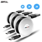 Выдвижной зарядный кабель Micro USB 123 метра для Samsung Galaxy J3J5J7 2017 A3A5A7 2016, переносной зарядный адаптер