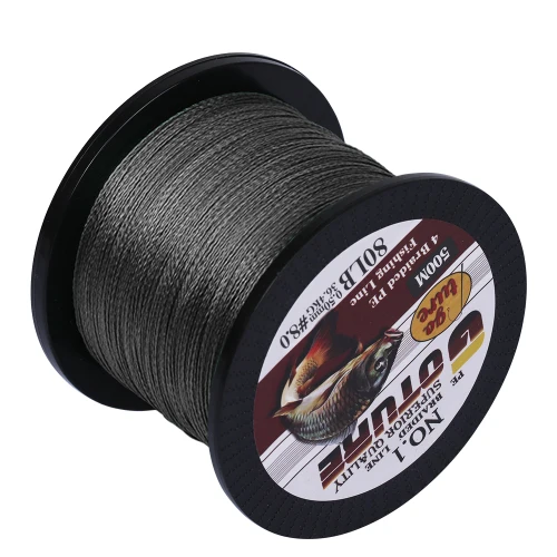 Color Gray Goture Марка Плетеный Рыбалка линии 500 м/547 ярдов multifilament ПЭ 4 нити Рыбалка шнур 12LB-80LB сильный Япония Технология - Цвет: Color Gray