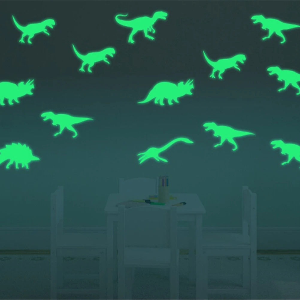 TOYZHIJIA 9 шт. светится в темноте динозавров игрушки наклейки наклейка на потолок