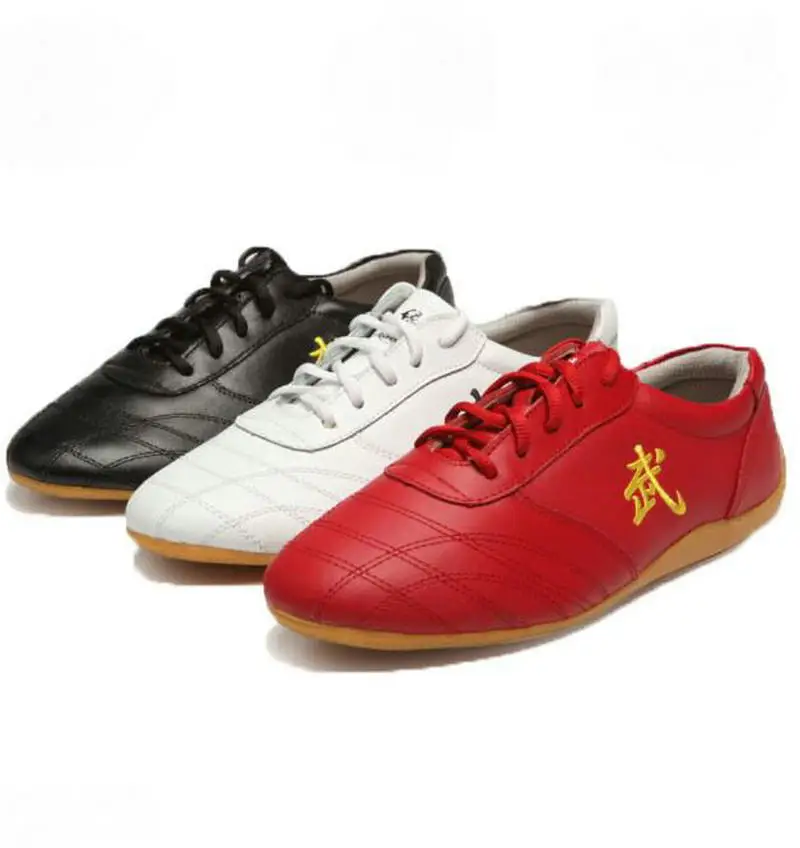 

Chinese Traditional Qi Gong Trainer Wing Chun Tai Chi Sneakers Leather Cow Muscle Kung Fu Shoes Outsole Light Martial Arts Shoes
