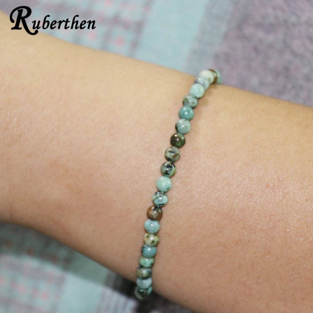 Ruberthen Африканский Тур цитаза браслет 4 мм Мини драгоценный камень Йога лучший