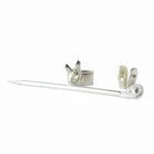 Брошь-значок на булавке, твердая искусственная серебряная брошь на булавке, безопасная брошь на булавке, 1 шт.