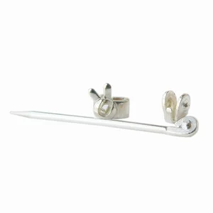 Брошь-значок на булавке, твердая искусственная серебряная брошь на булавке, безопасная брошь на булавке, 1 шт.