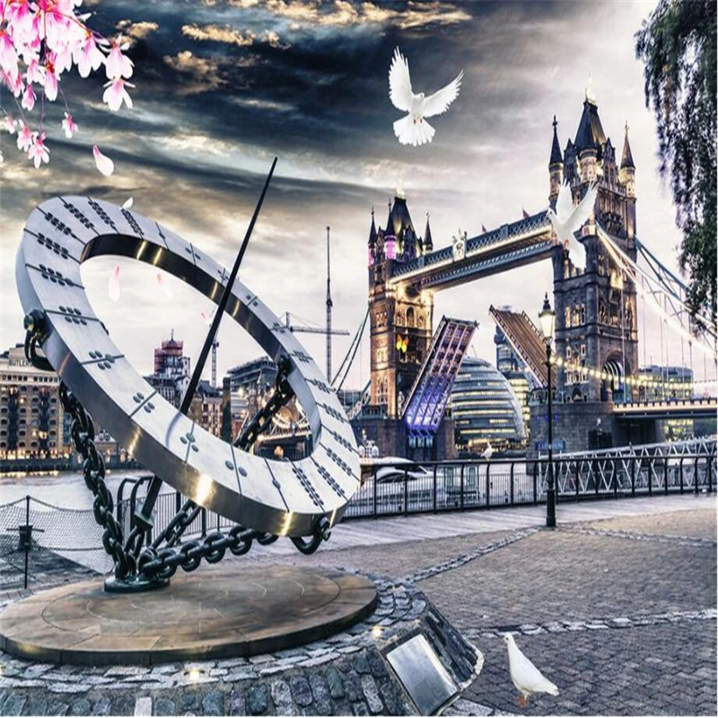 Пользовательские 3d обои Лондонский мост ТВ фон гостиная спальня украшение дома| |