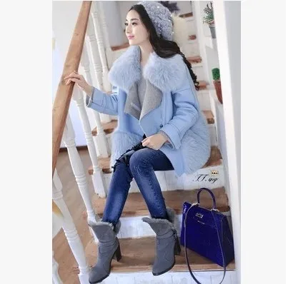 Корейское Женское пальто Casaco Feminino новинка 2019 Осень зима шерстяное сгущенное