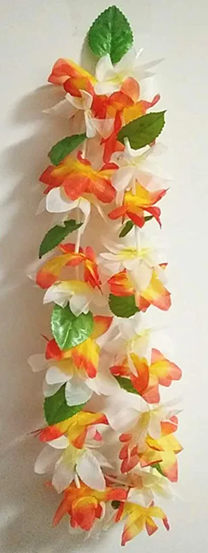 12 шт./лот 2018 гавайское ожерелье леи тропический Luau гавайские шелковые цветы Lei