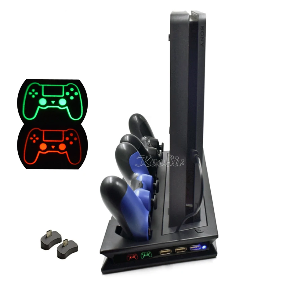 Вертикальная подставка для PS4 SLIM PRO охлаждающая док станция игровых контроллеров
