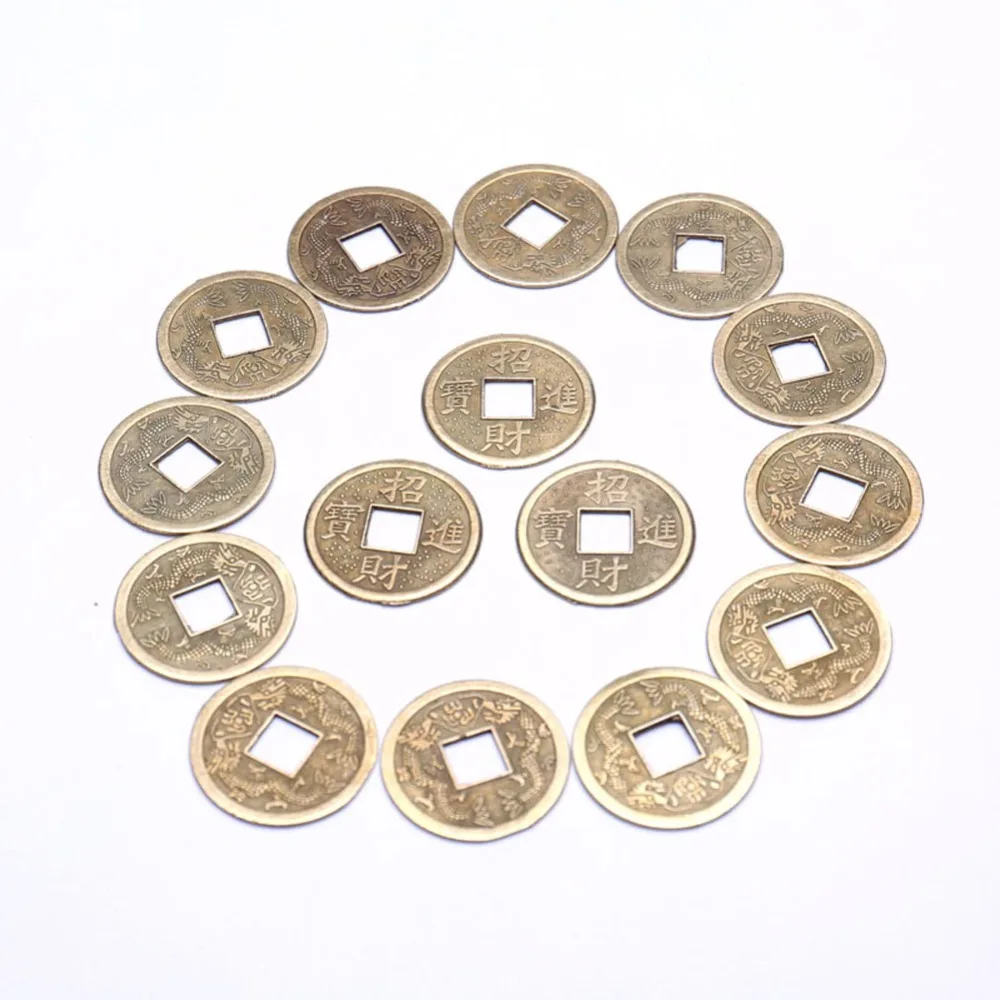 20 шт. латунь 24 мм древней китайской фэншуй счастливая монета хорошая приносящий