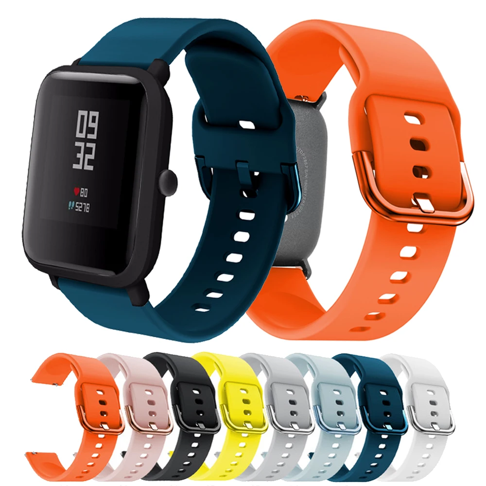 Ремешок силиконовый для смарт-часов Xiaomi Huami Amazfit Bip BIT 20 мм | Электроника
