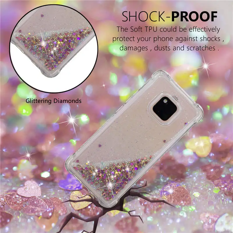 Для Huawei P20 Pro Mate 20 Lite 10 Dynamic Liquid Quicksand Bling Diamond блестящий чехол для P8 P9 2017 P Smart Cover |