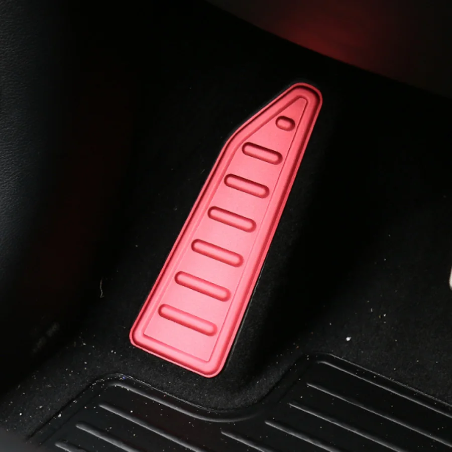 Car-Styling Left Side Foot Pedal Rest Plate For Jeep Renegade 2015+ Interior Moulding Parts Red Silver Aluminium New | Автомобили и